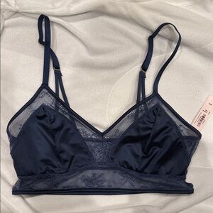 Victoria's Secret Midnight Blue Lace Bralette - M